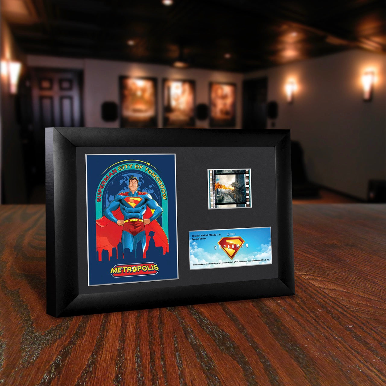 Superman (2025) (City of Tomorrow) Minicell FilmCells™ Framed Desktop Presentation USFC6602